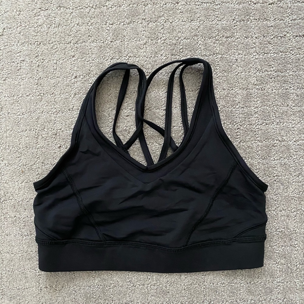 Lululemon black sports bra, size 6